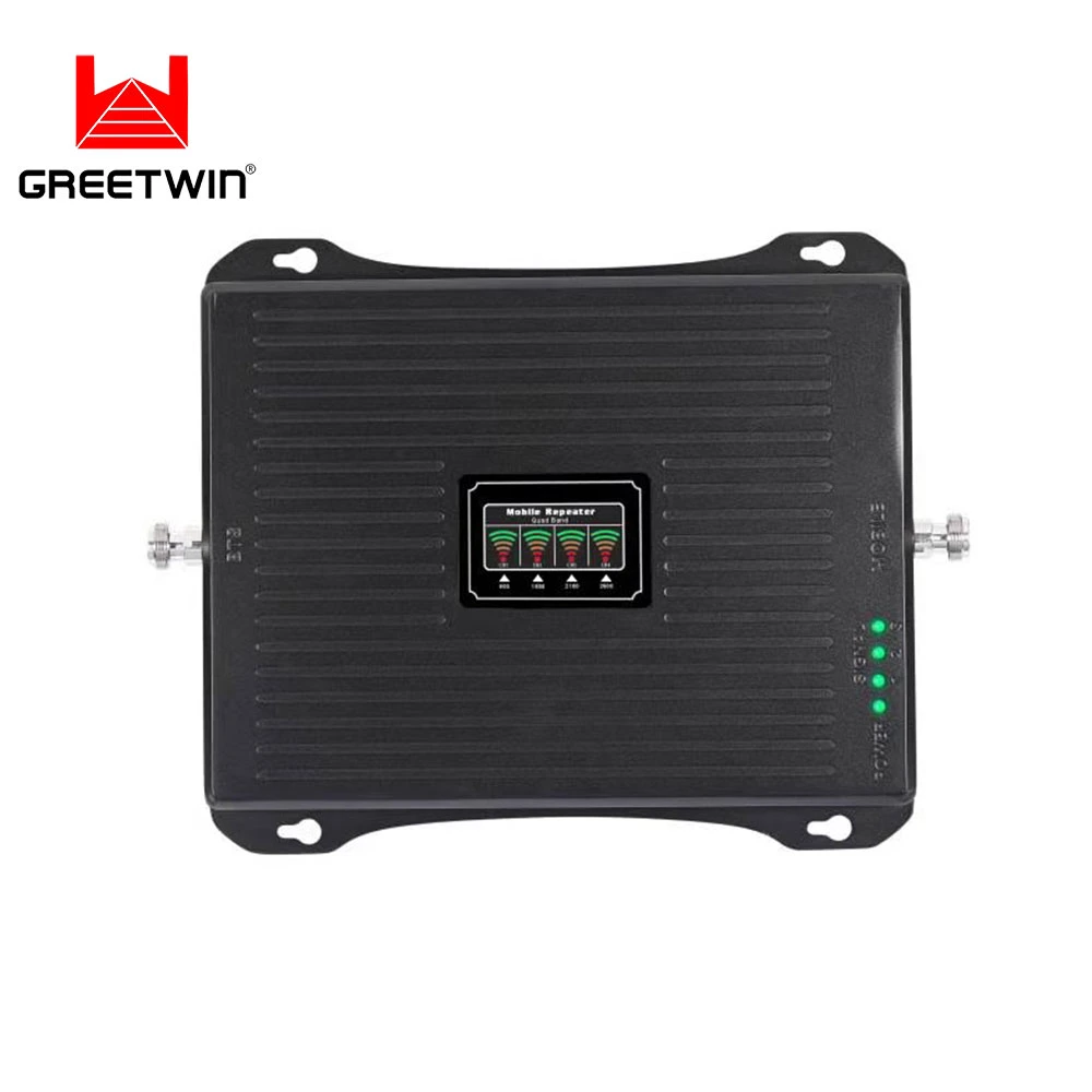 Greetwin Greetwin économique Hot Sale Amplificateur de répéteur 17dBm B8 B3 B1 B7 4 bandes de 900 1800 2100 2600 Amplificateur de signal mobile