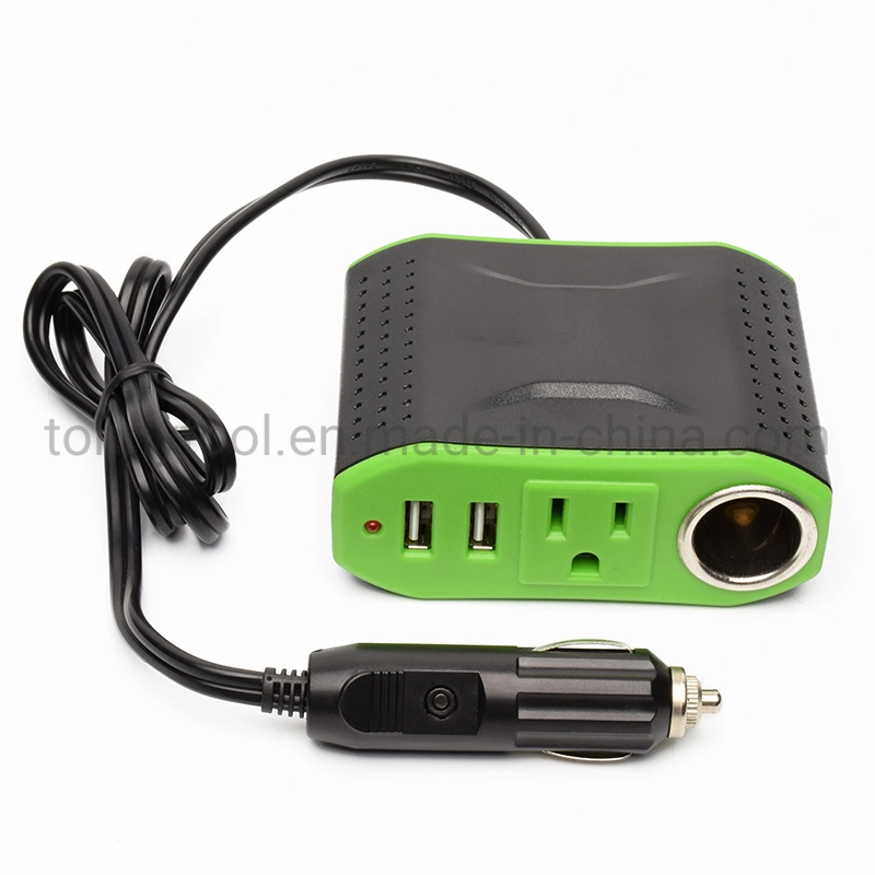 Car 12V DC Power Inverter Withr USB Port AC Outlet Plug Cigarette Lighter