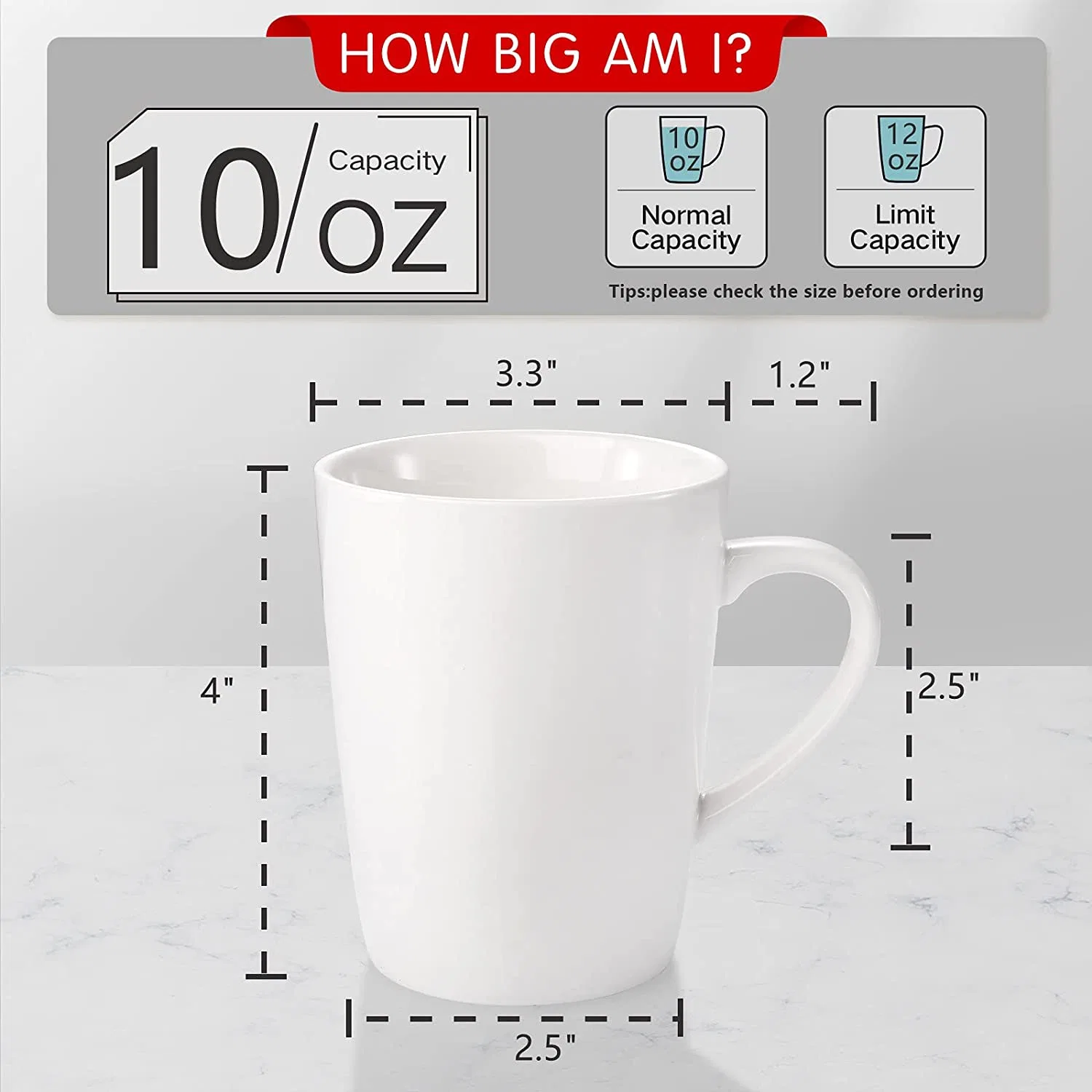 Weiße Keramik Porzellan Kaffee Reise Blank Becher Großhandel/Lieferant Hohe Qualität Voll weiße Tasse 11oz Sublimation Becher mit Griff