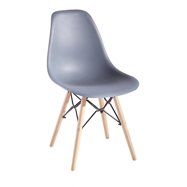 Modern Wholesale/Supplier Price PP Back Outdoor Chair Wood Leg Plastic Chair Furniture