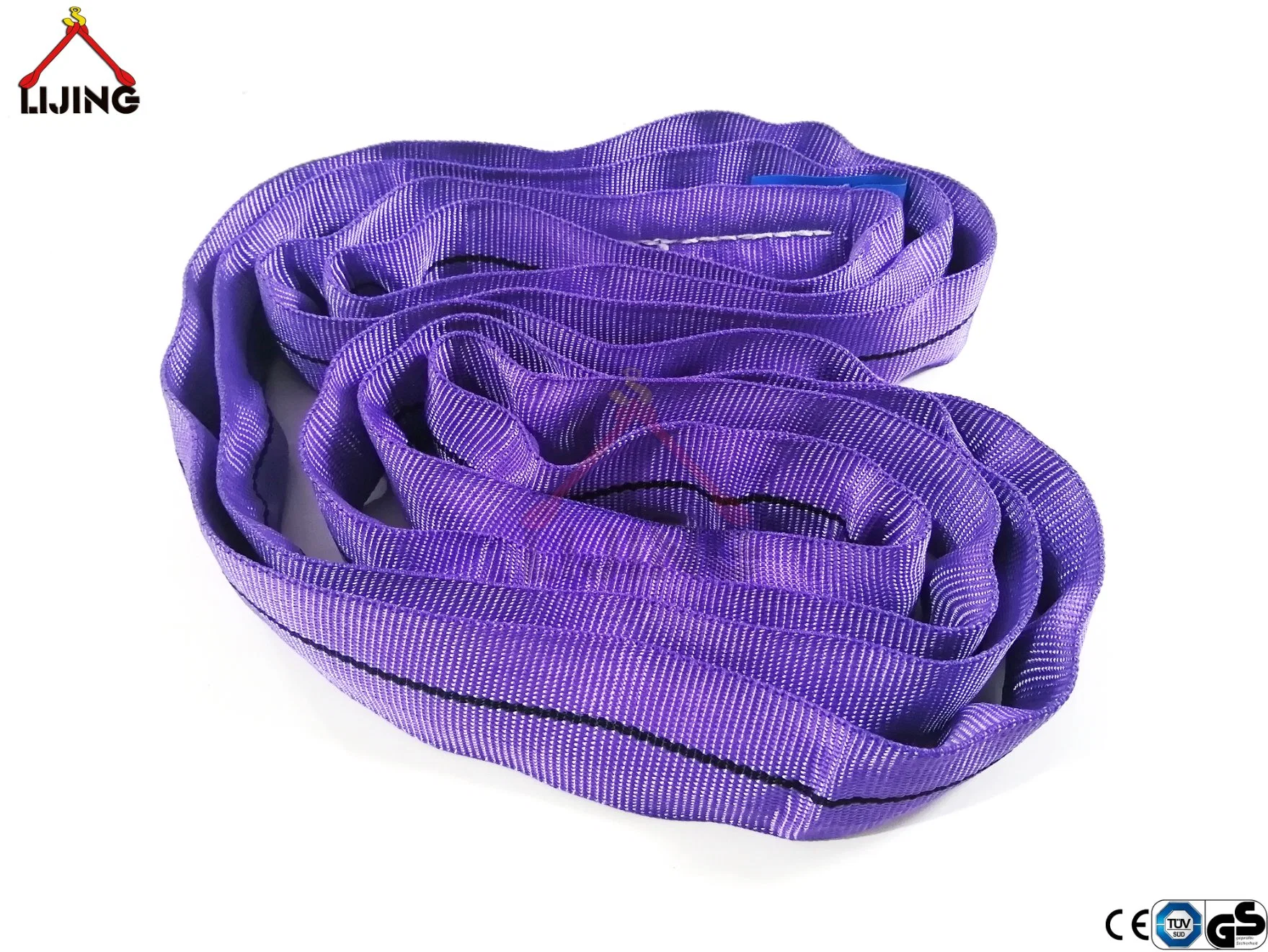 2m 1t 40mm Purple Polyester Lifting Endless Round Sling En1492-2: 2000