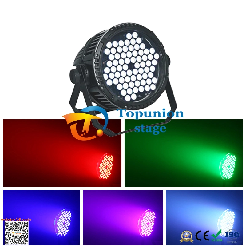 Outdoor Luz Arruela 72PCS RGBW LED impermeável IP65 Iluminação de palco