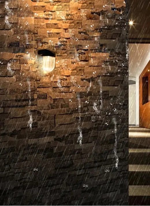 Aplique LED decorativo Art Outdoor com vidro brilhante Crystal Protecção à prova de água IP65