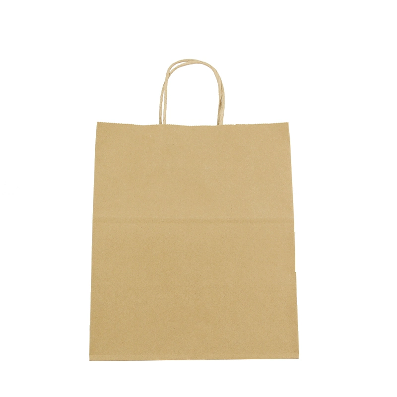 Enlever l'emballage sac sac en papier de fast food avec poignée de torsion