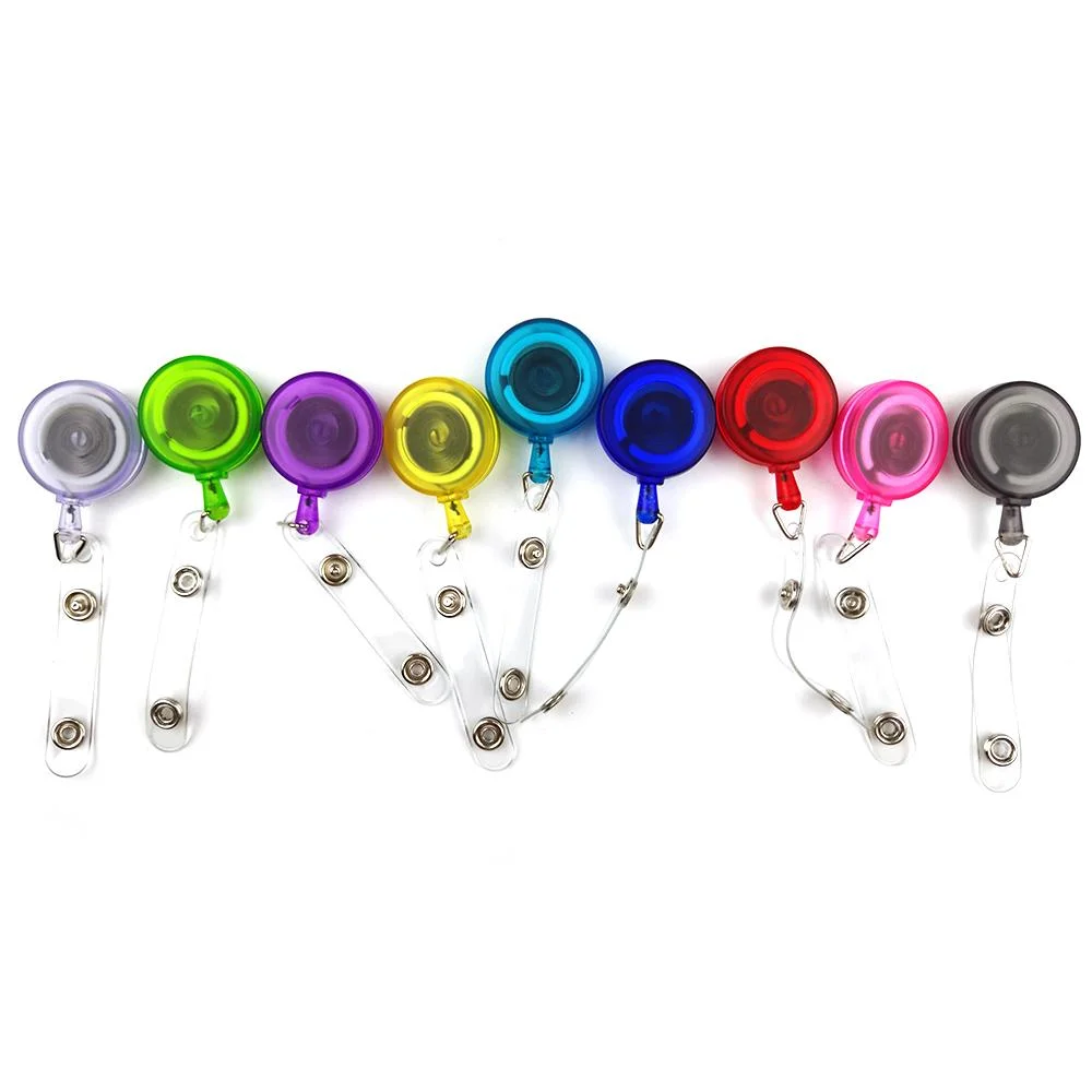 ID Card Badge Holder Reels with Clip Office School Supplies Retractable Lanyard Badge Holder