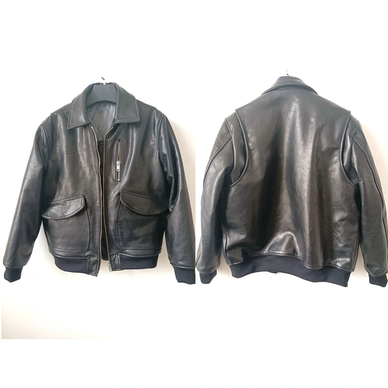 Moto cuero Fábrica de abrigos de lana bombardero corto Blazer chaquetas acolchadas