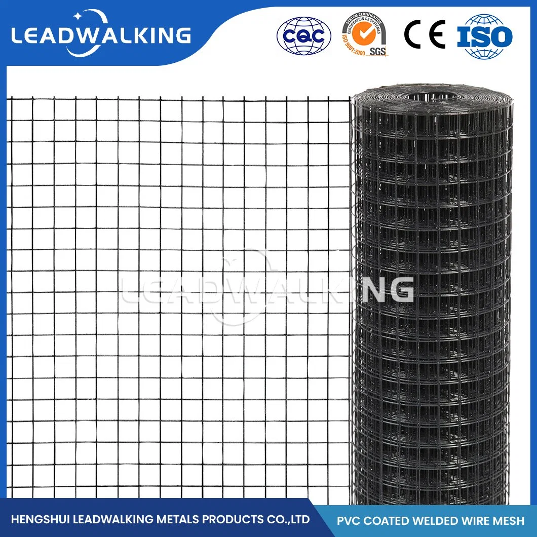 Leadwalking 6X6 Plastic-Coating Metal Welded Wire Mesh Manufacturers OEM Custom PVC Coated Welded Wire Mesh China 4X4 Inch PVC Coated Welded Wire Mesh