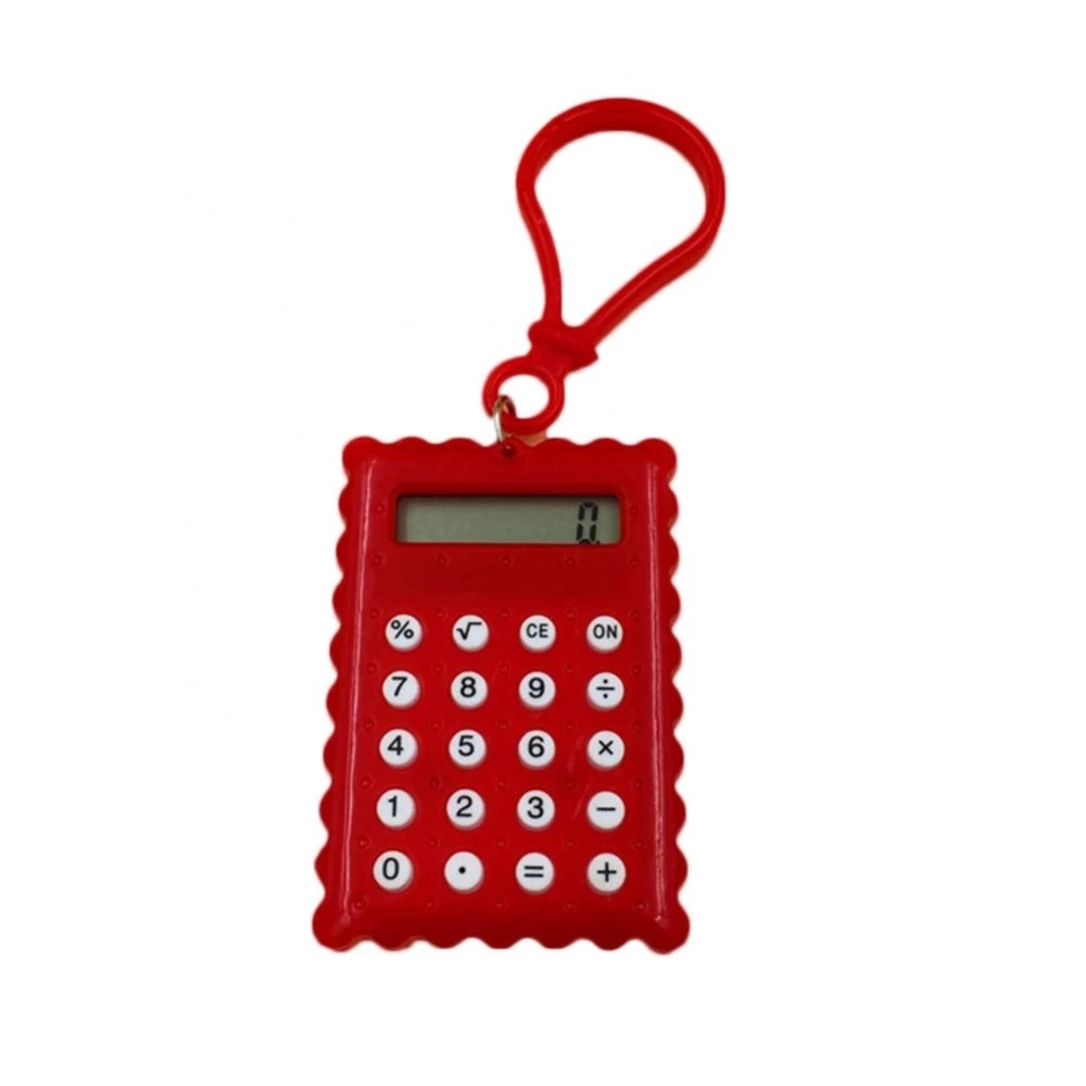 O logotipo personalizado mini calculadora estudante de bolso mini calculadora eletrônica escola de forma biscoito mini calculadora de material de escritório
