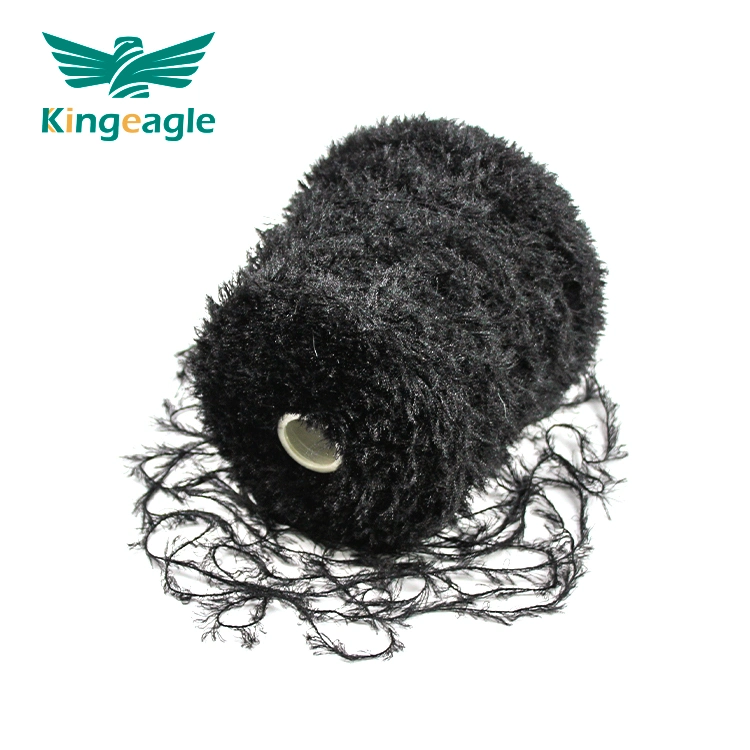 Kingeagle Factory Crystal Soft 2cm 7nm Polyester Feather Fancy Cat Hair Yarn