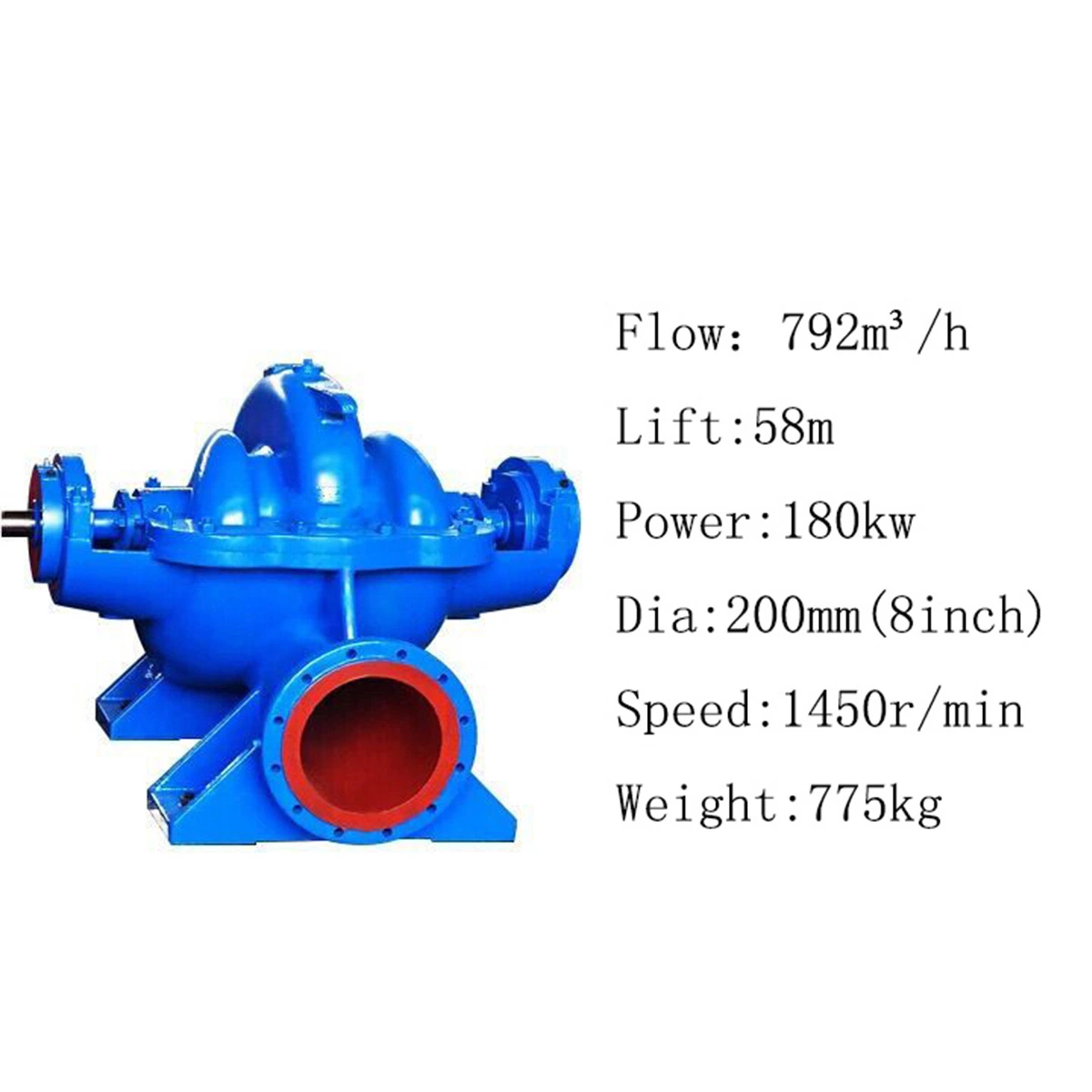 Large Volume High Pressure Double Suction Motor Fire Protection Pump