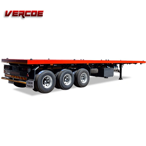 Vercoe 2 3 4 محاور قياسية 65r22.5 الإطار 50 t مسطح شبه المقطورات