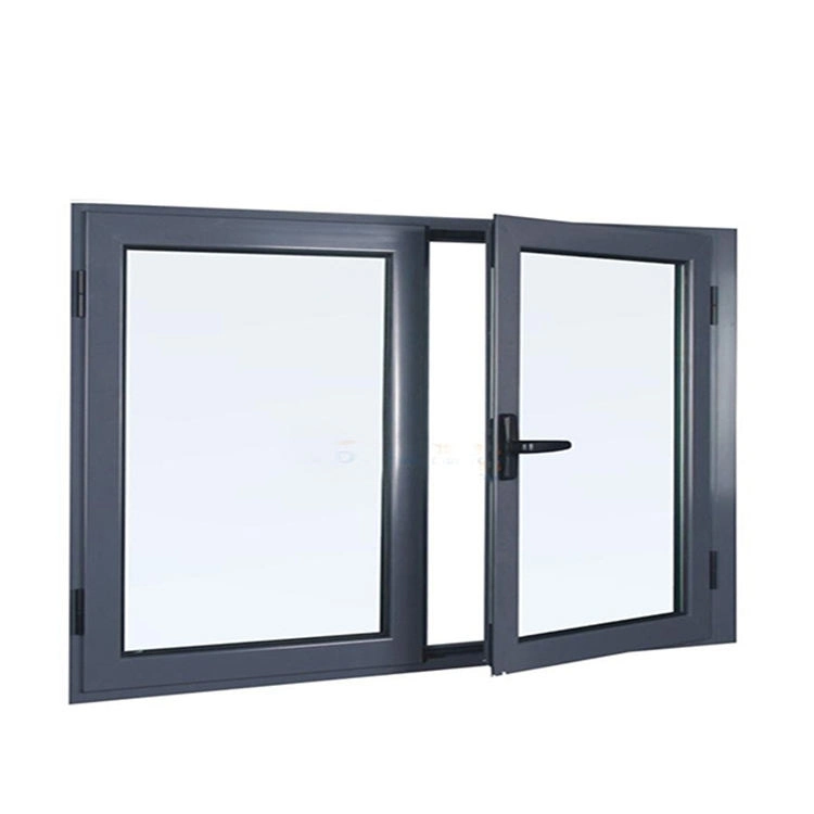 Casement Double-Layered Glass Design Aluminum Simple Doors and Swing Windows