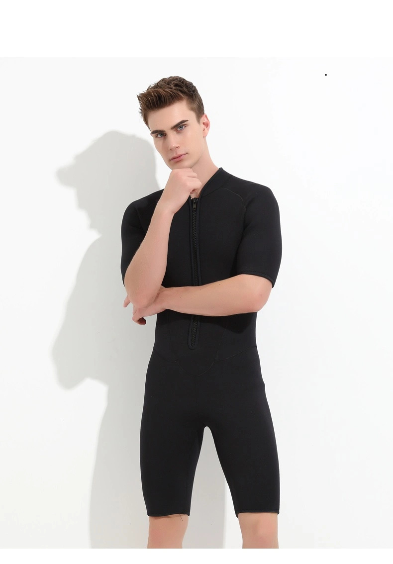 3mm Back Zip Short Spring Wetsuit Swimsuit Neoprene Diving Suit for Men