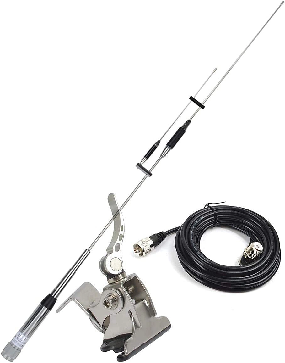 Mult-Band Mobile Radio Antenna with Stainless Steel Car Clip Mount