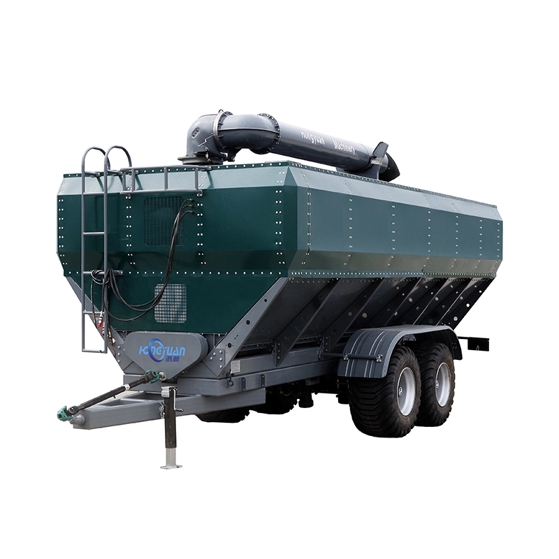 Agricultural Garden Hydraulic Farm Agriculture Tractor Mounted Trailer Grain Carrier Bunker Cart Machinery Corn Bean Farmland Feed Fertilizer Field Equipment