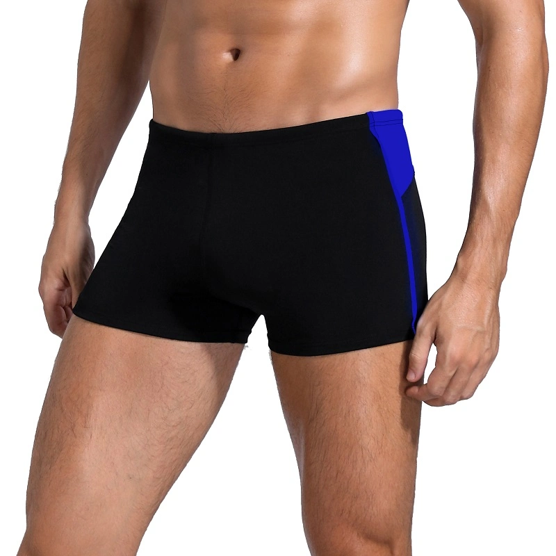 Pantalón corto de natación de pata cuadrada sólida de poliéster Hombre Carrera de entrenamiento de natación Calzones de resistencia Bóxers Bañador PBT para hombres Bañador para chicos