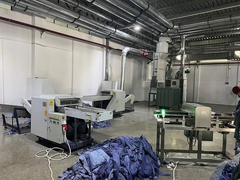 Fabric Waste Cutting Machine for Waste Cloth Fabric Denim Yarn Sheets Sponge Leather Tearing Rotary Reciprocating Cut off Cutter