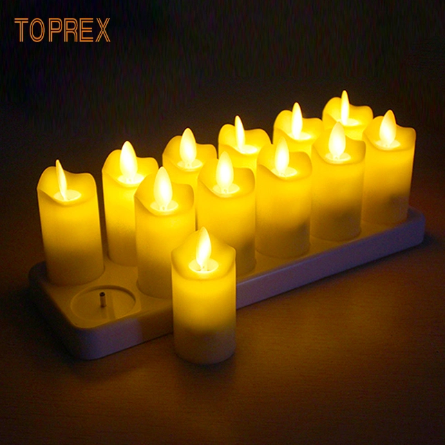 Quality Wholesale/Supplier Unique Chargeable LED Mini Tea Christmas Candle Lights with Remote Controller