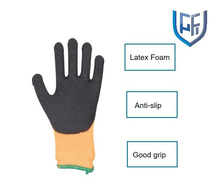 Wholesale/Supplier Wholesale/Supplier 10g Knitted Winter Acrylic Warm Useful Knit Work with Latex Foam Palm Gloves with Latex Coating