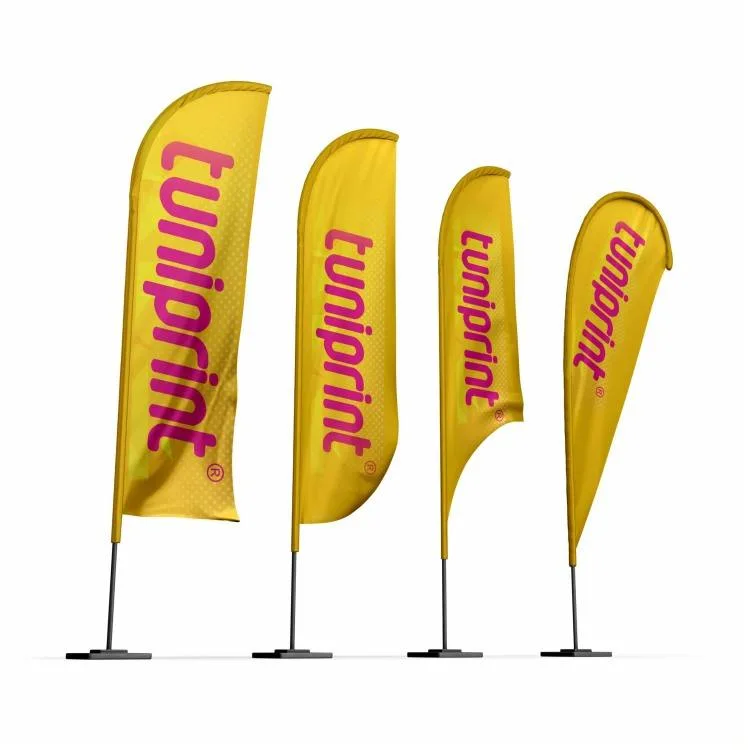 Advertising Outdoor Custom Printing Teardrop Flag Flying Beach Feather Flag Banners