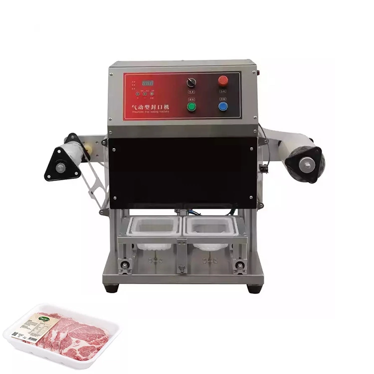 Desk Top Fast Food Tray Blueberry Jam Prepared Meals Blister Skin Tray Sealer Parts Tray Sealer Machine