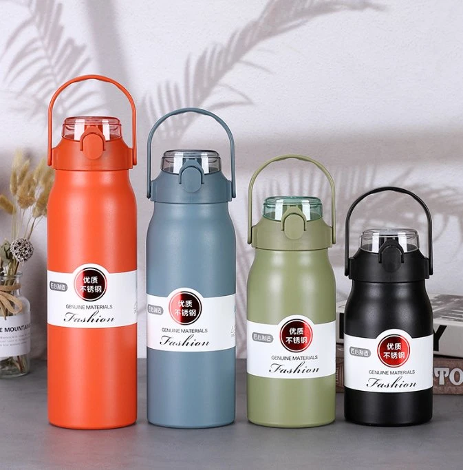 304 Stainless Steel Insulation Cup Portable Vacuum Outdoor Sports Water Bottle Portable Simple Bouncing Travel Jug Wholesale/Supplier