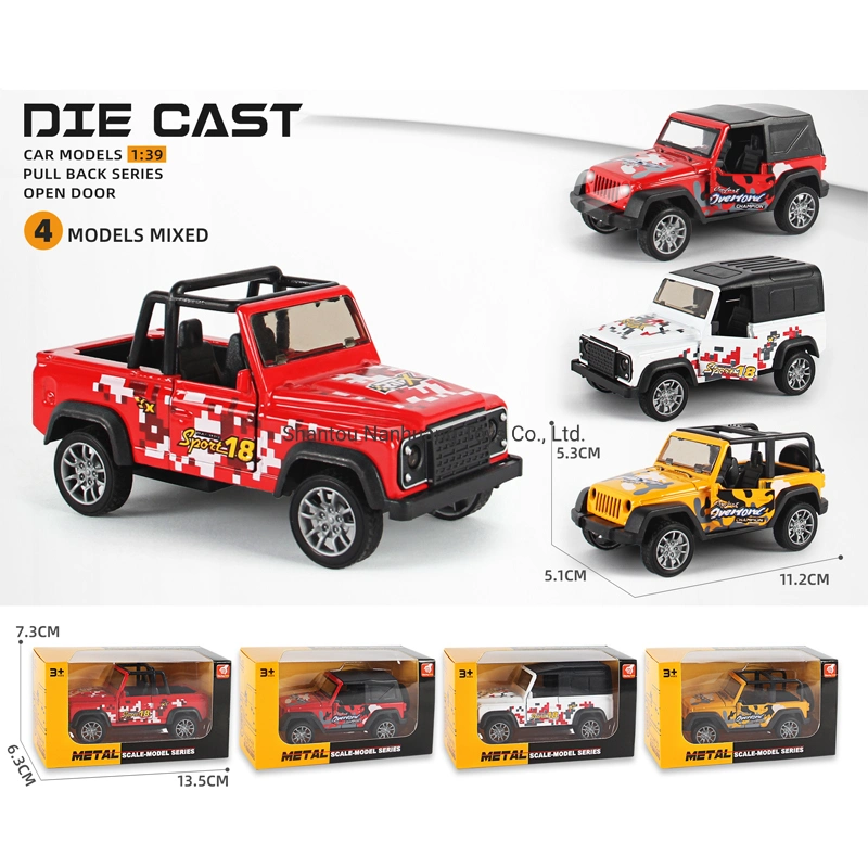 1: 39 Scale Die Cast Model Car Pull Back Car for Exhibition