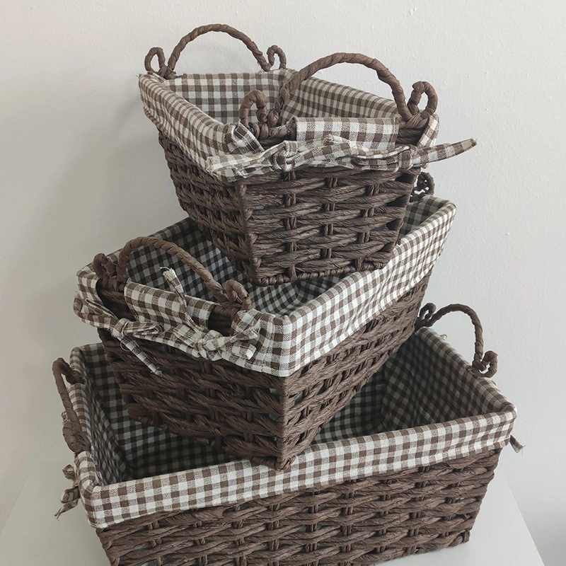 Hot Sale Contracted Desktop Receives Storage Basket Set of 3 Simple Living Room Storage Basket