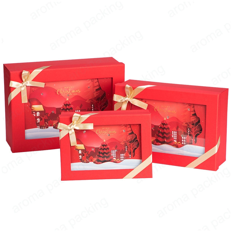 Luxury Custom Design Recycled Material Paper Cake Gift Box with Window