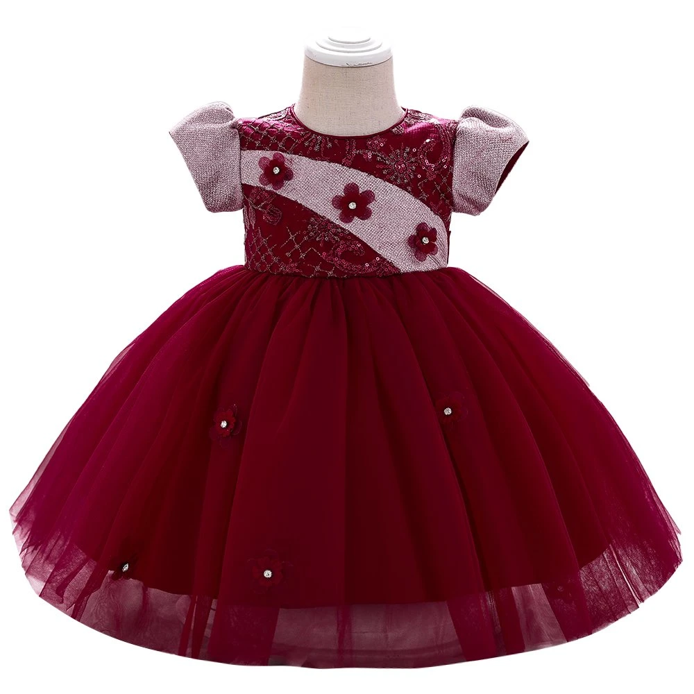 2021 Western Baby Wear Girls Party Garment Ball Gown Princess Frock Sweet Dress