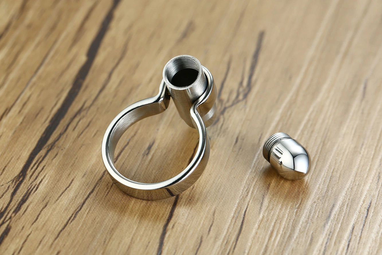 Titanium Steel Bullet Urn Ring Can Open The Male Personality Jewelry