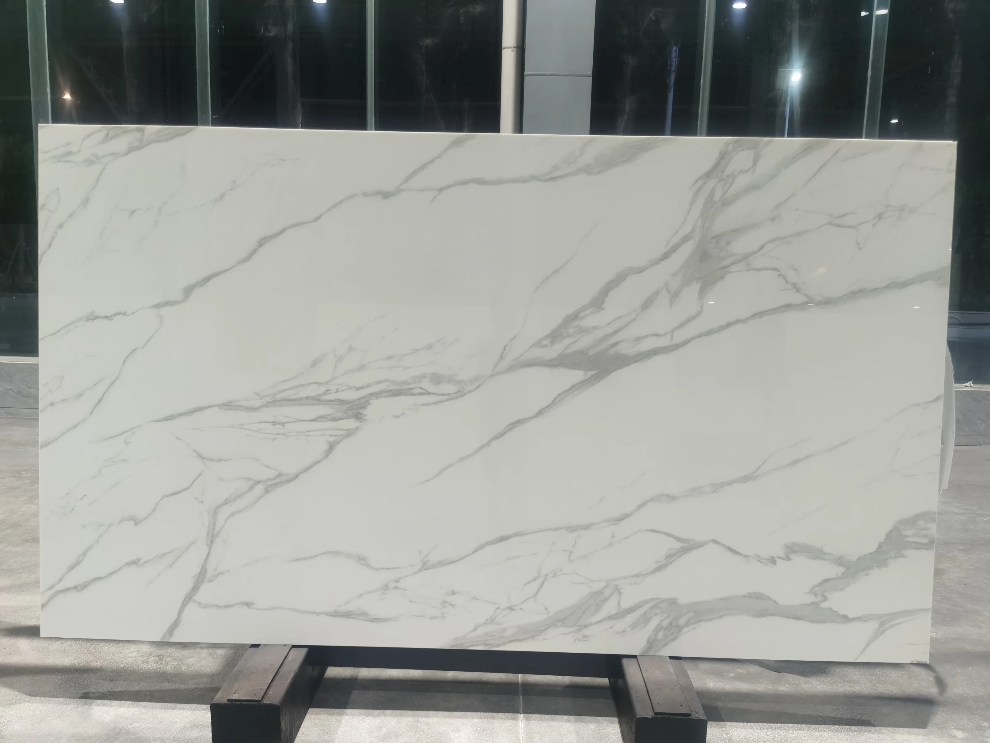 Diverse Styles Calacatta White Nano Glass Stone Slab for Countertops