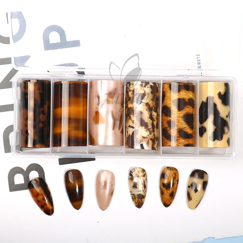 Leopard Skin Color Nail Stickers