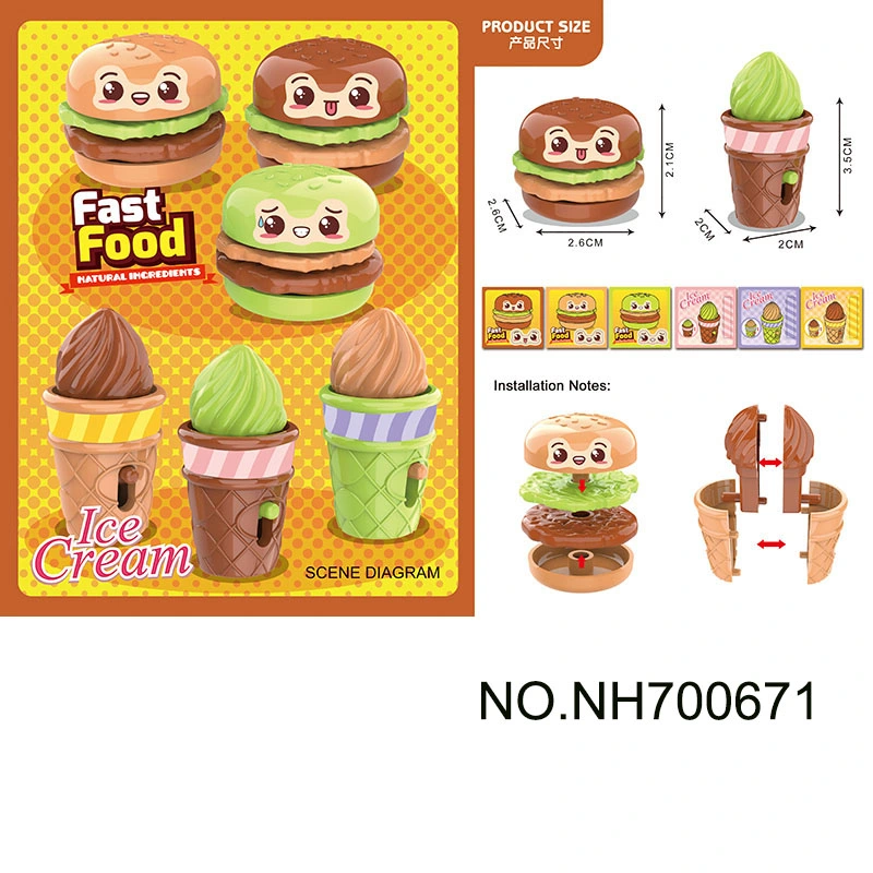 China Manufacturer Small Toys Simulation Fast Food for Capsule Toys