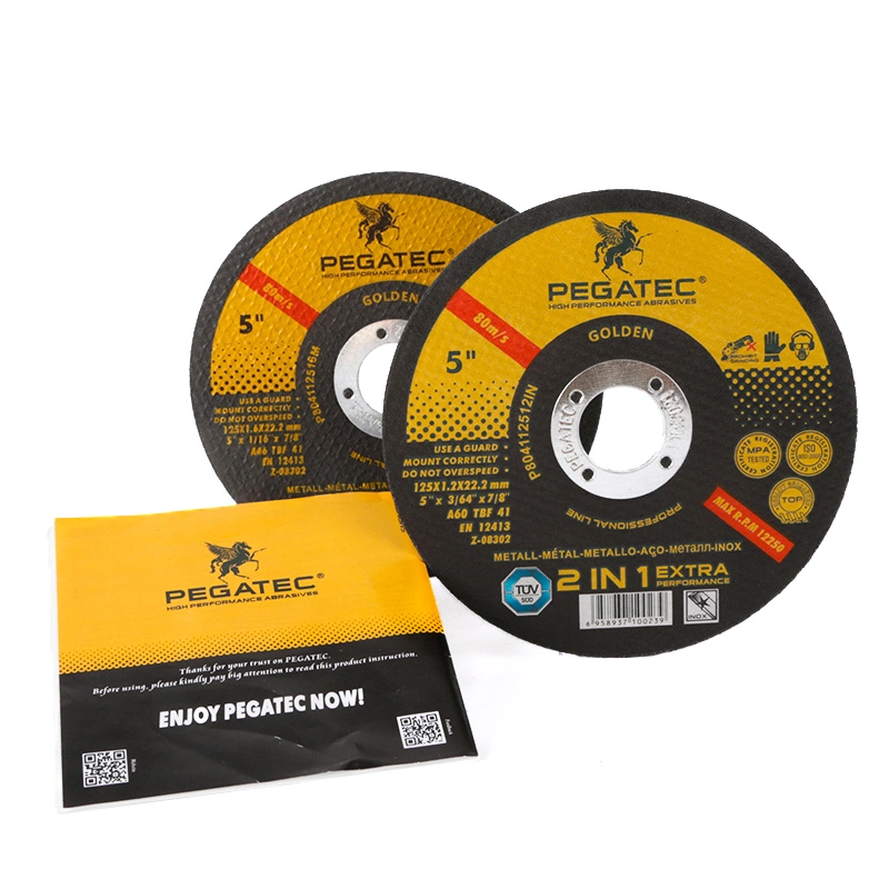 Pegatec 125X1X22.2mm Resin Bond Abrasive Cutting Wheels