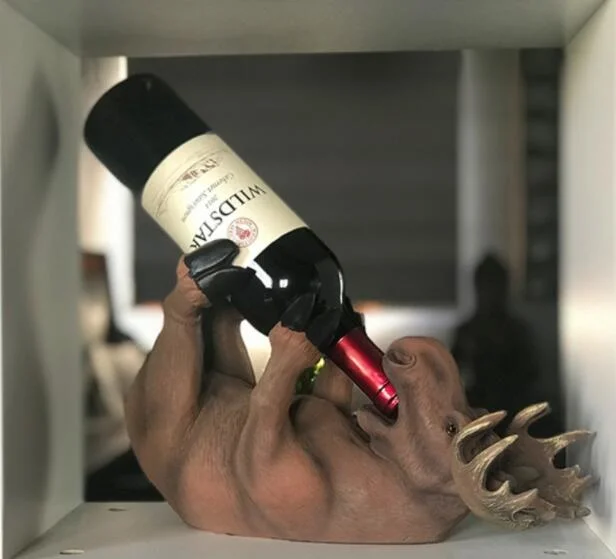 Custom Design Animal Bear Wine Bottle Holder