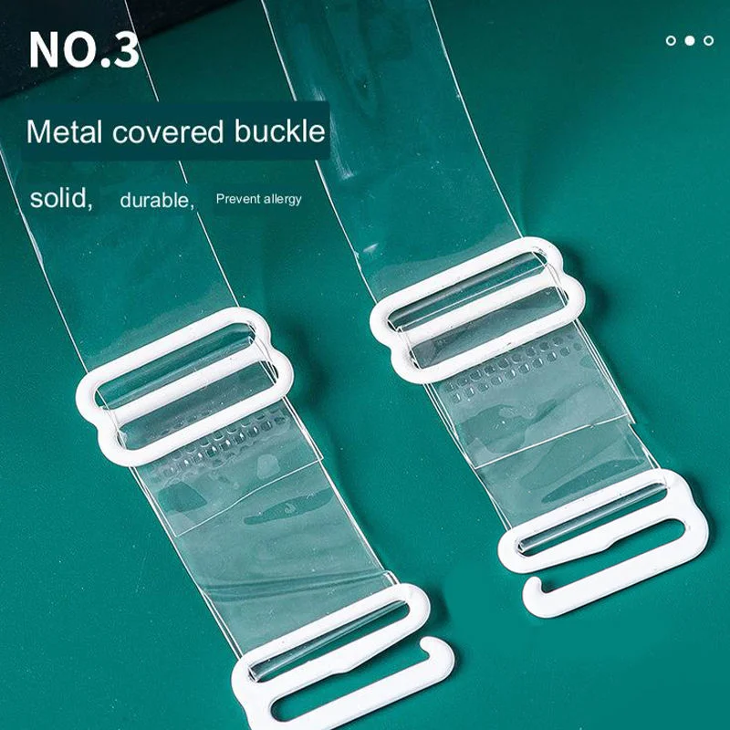 High Elastic Invisible Plastic Buckle TPU Adjustable Transparent Bra Strap