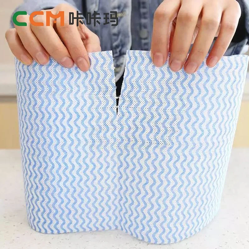 Nonwoven Microfiber Kitchen Towel Easy Cleaning Perforated Disposable Cleaning Cloth