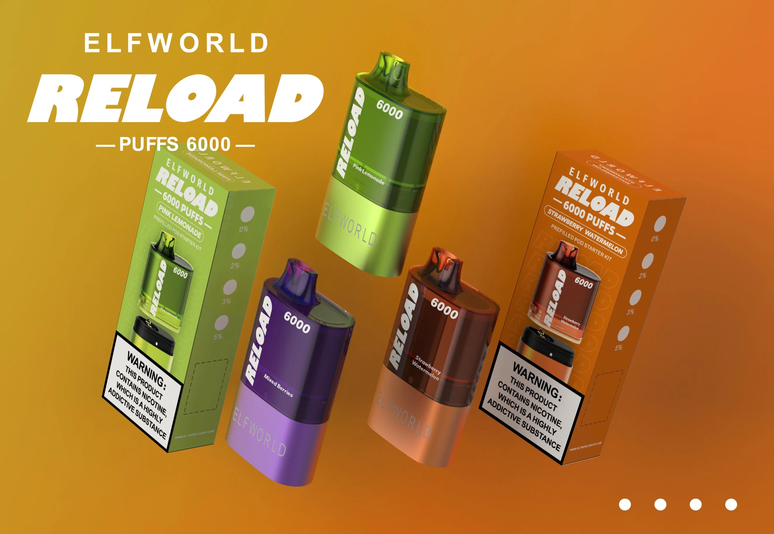 Big Puffs Wholesale Disposable Vape Elfworld Reload 6000 Changeable Pod