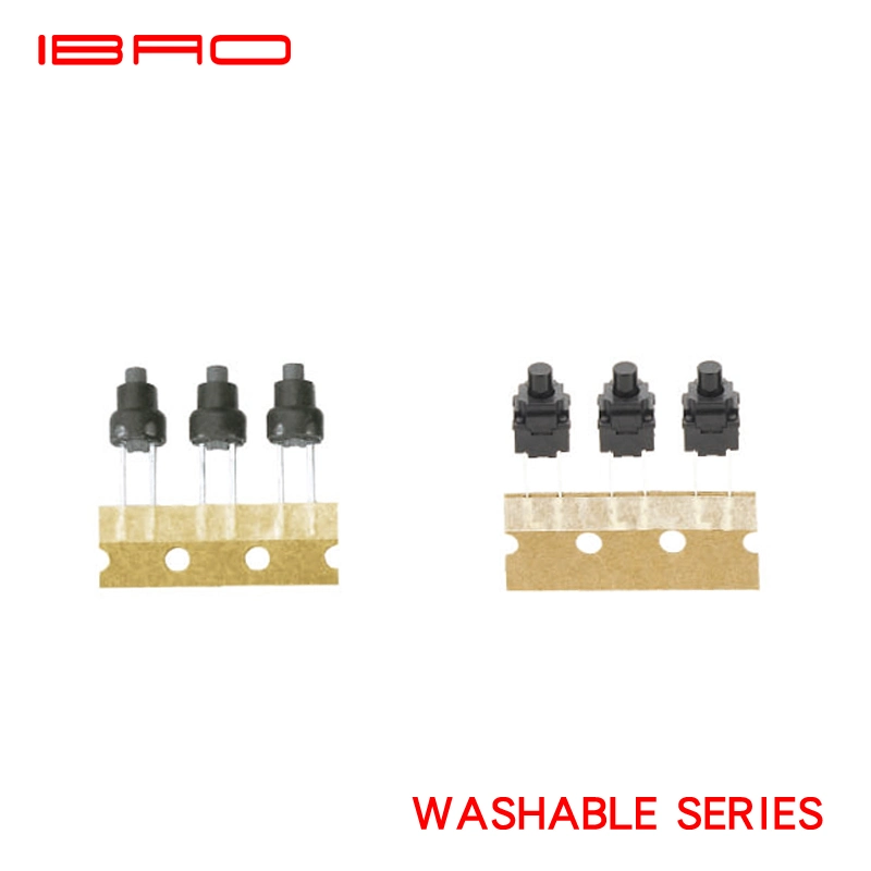 Lavable Ibao 8.0*8.0mm serie lavable Interruptor de tacto Terminal Extra Largo Paquete de cinta de papel