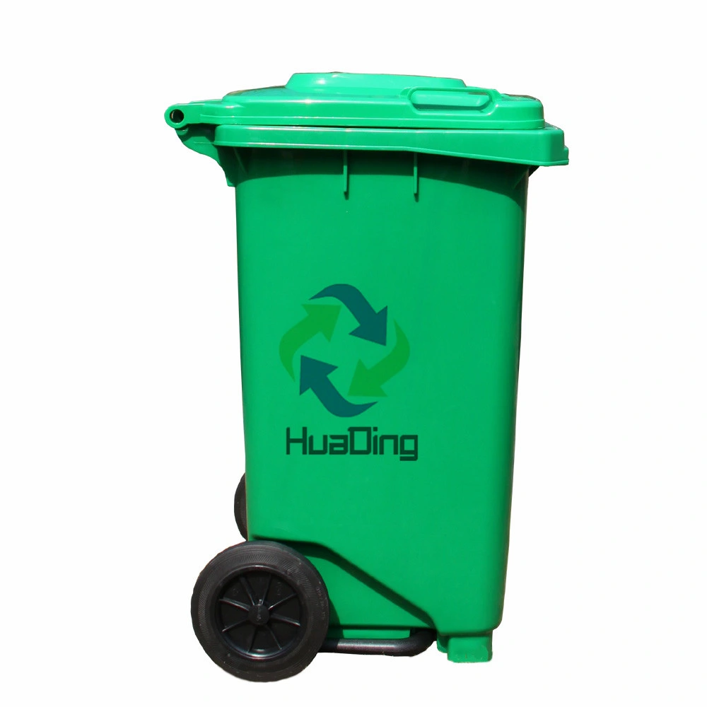 Outdoor Pedal Recycling Garbage Bin Waste Bin Cans with Wheels