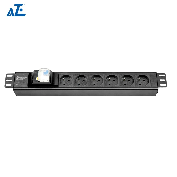 1U Rack Mount 6-Wege Amerika PDU für 6U 9u 12U Wandmontageschrank für den Außenbereich