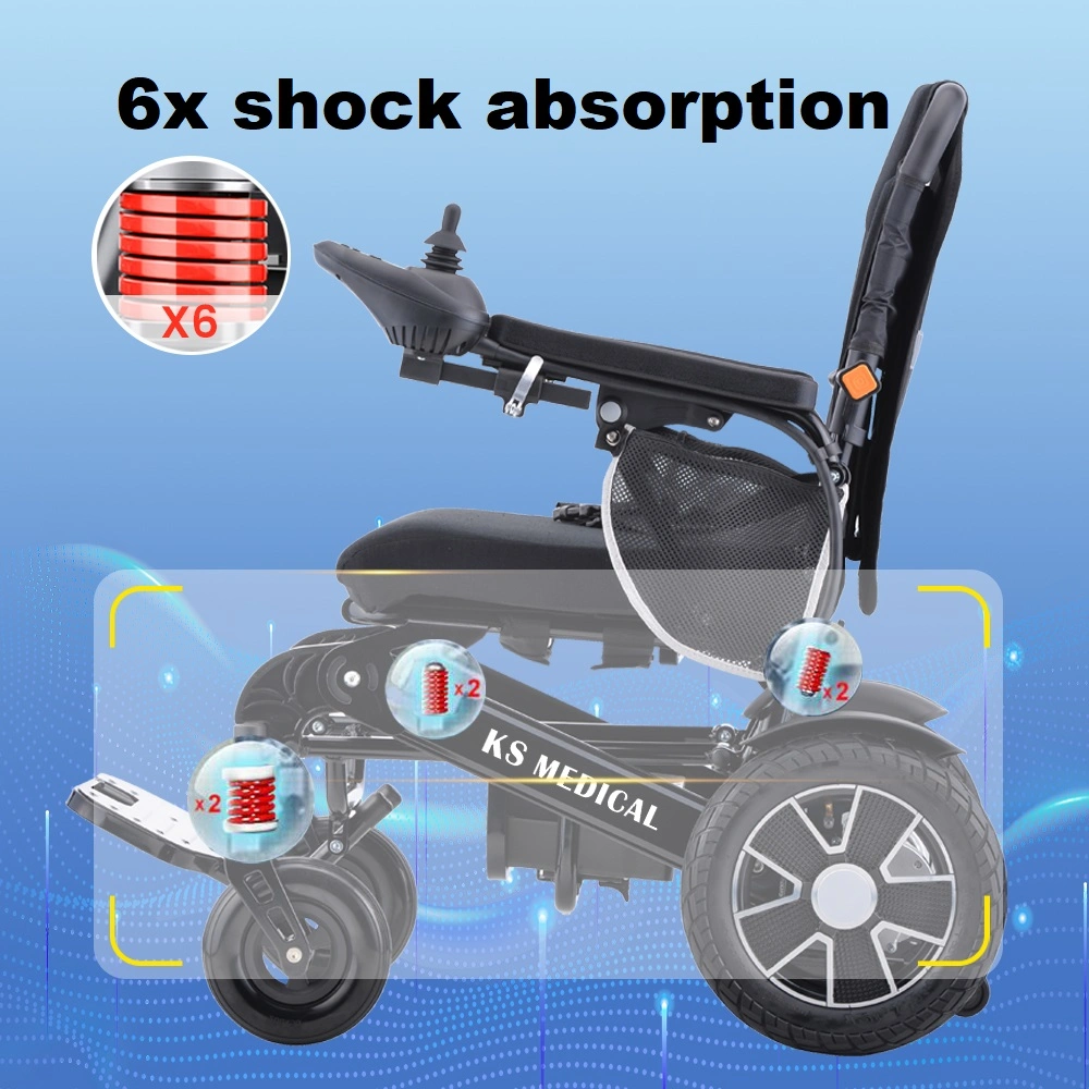 Ksm-606 Improve Accessibility Electric Folding Wheelchairs for Business Facilities Office Golden Wheelchair