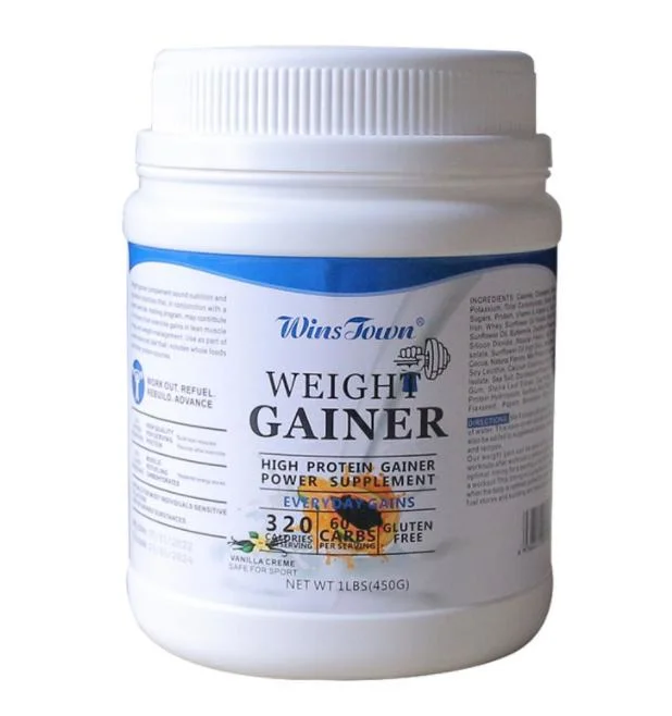 Customize Mass Gainer Raw Whey White Proteins Muscle Protein Powder for Gym