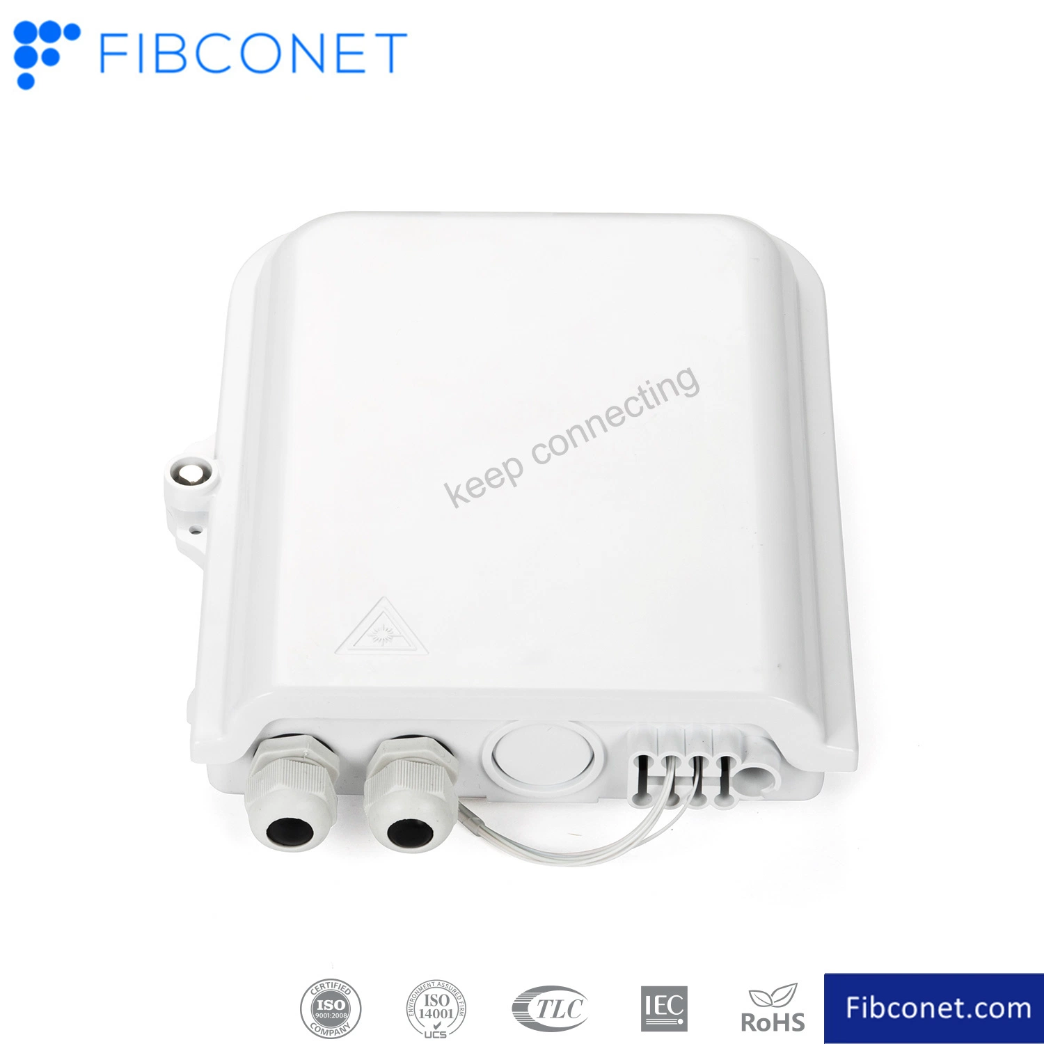 FTTH Passive Plastic Products 8 Core Fiber Optic Distribution Box