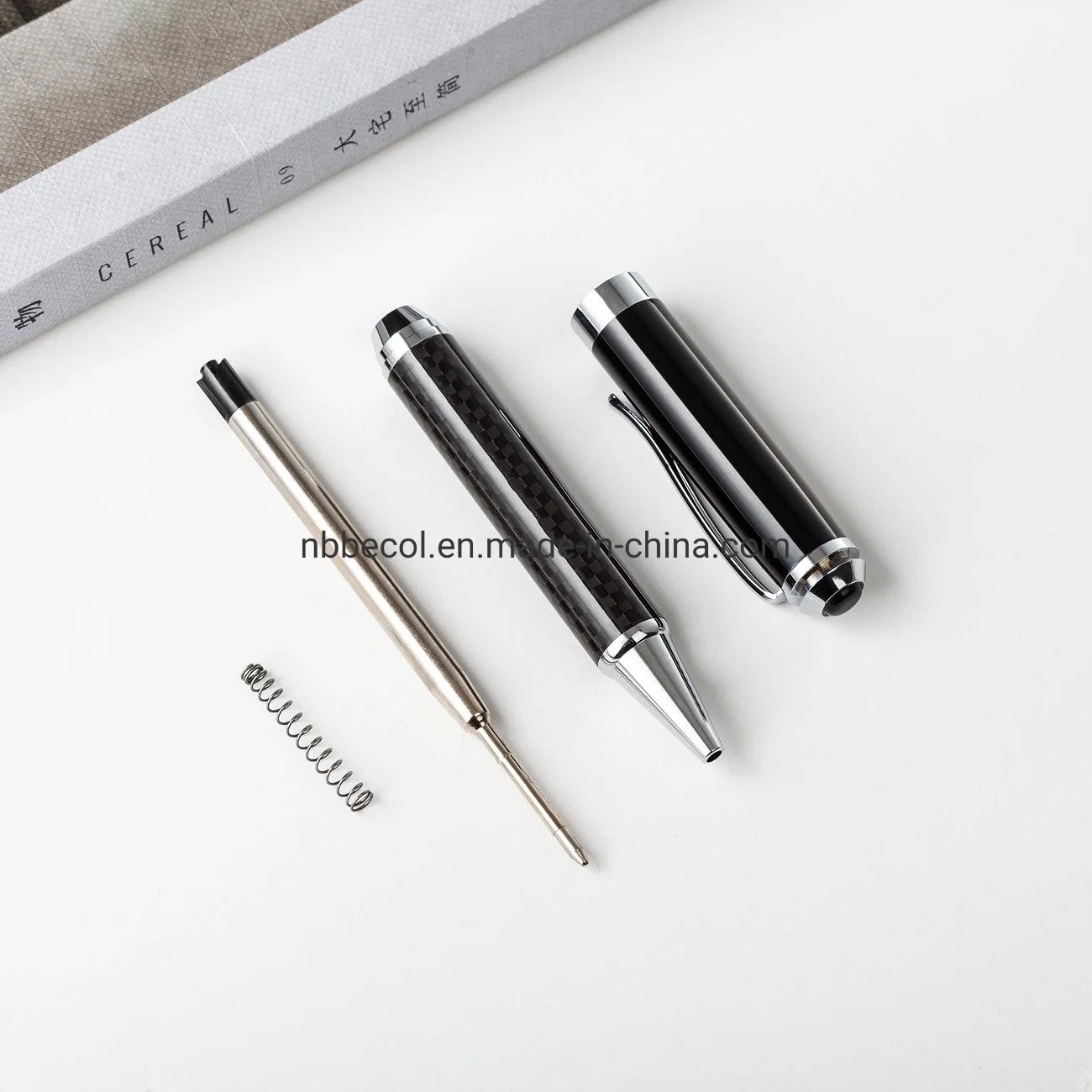 New Model Rotating Carbon Fiber Pen Metal Ball Pen with Custom Logo