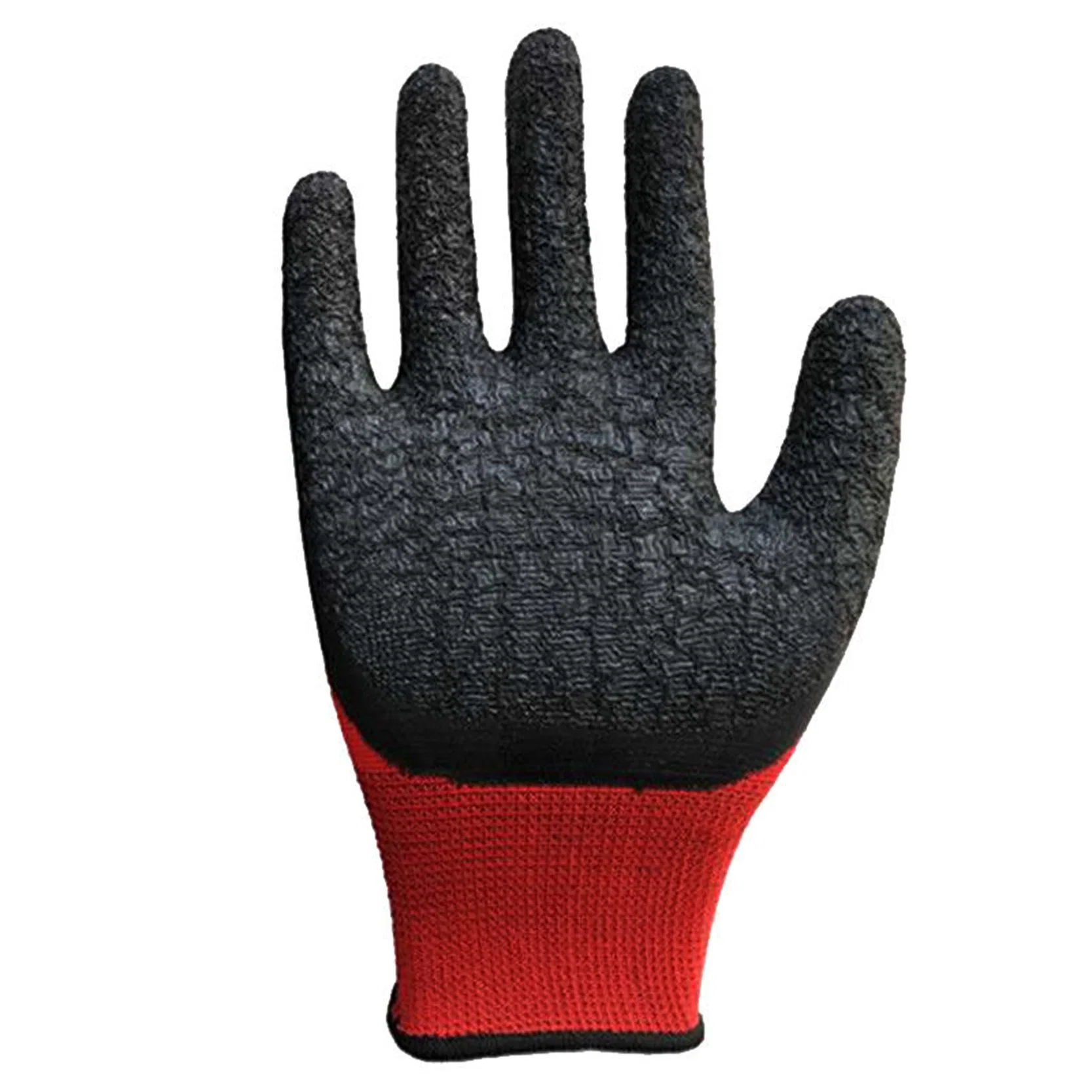 Fabrik Direktverkauf 13G Polyester Latex Faltenhandbeschichtung wiederverwendbar Arbeitsschutz-Handhandschuhe für Gartenarbeit Haushalt