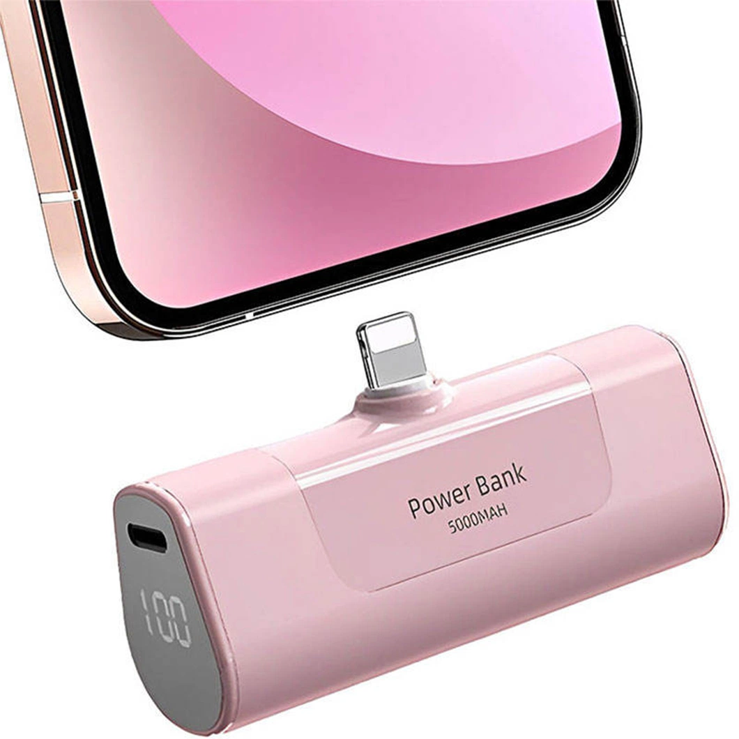 Mini-chargeur capsule Power Bank batterie portable de type C 5 000 mAh Chargeur pour téléphone chargeur Power Bank