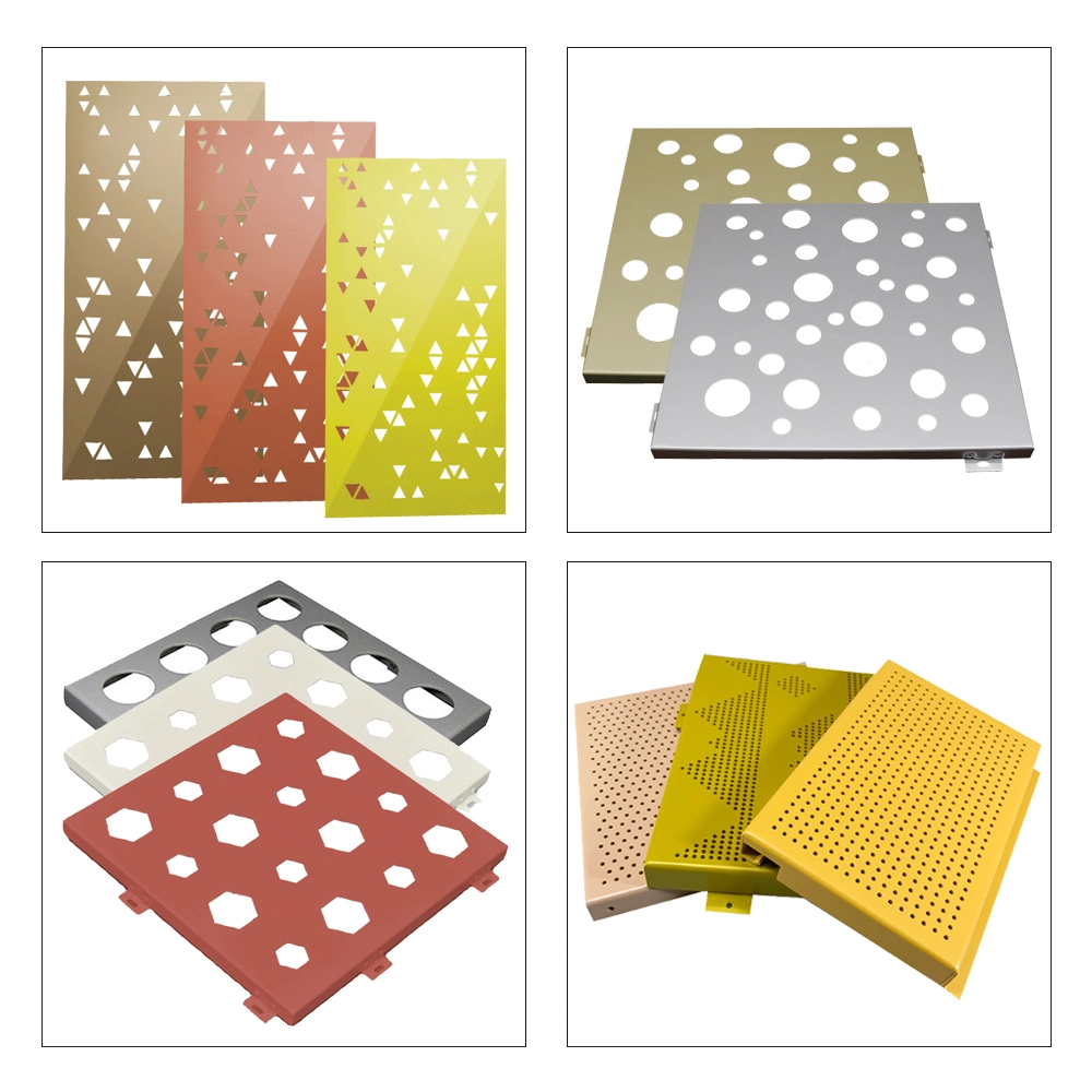 Commercial Building Interior Fireproof Material Perforated Metal False Ceiling Board with LED