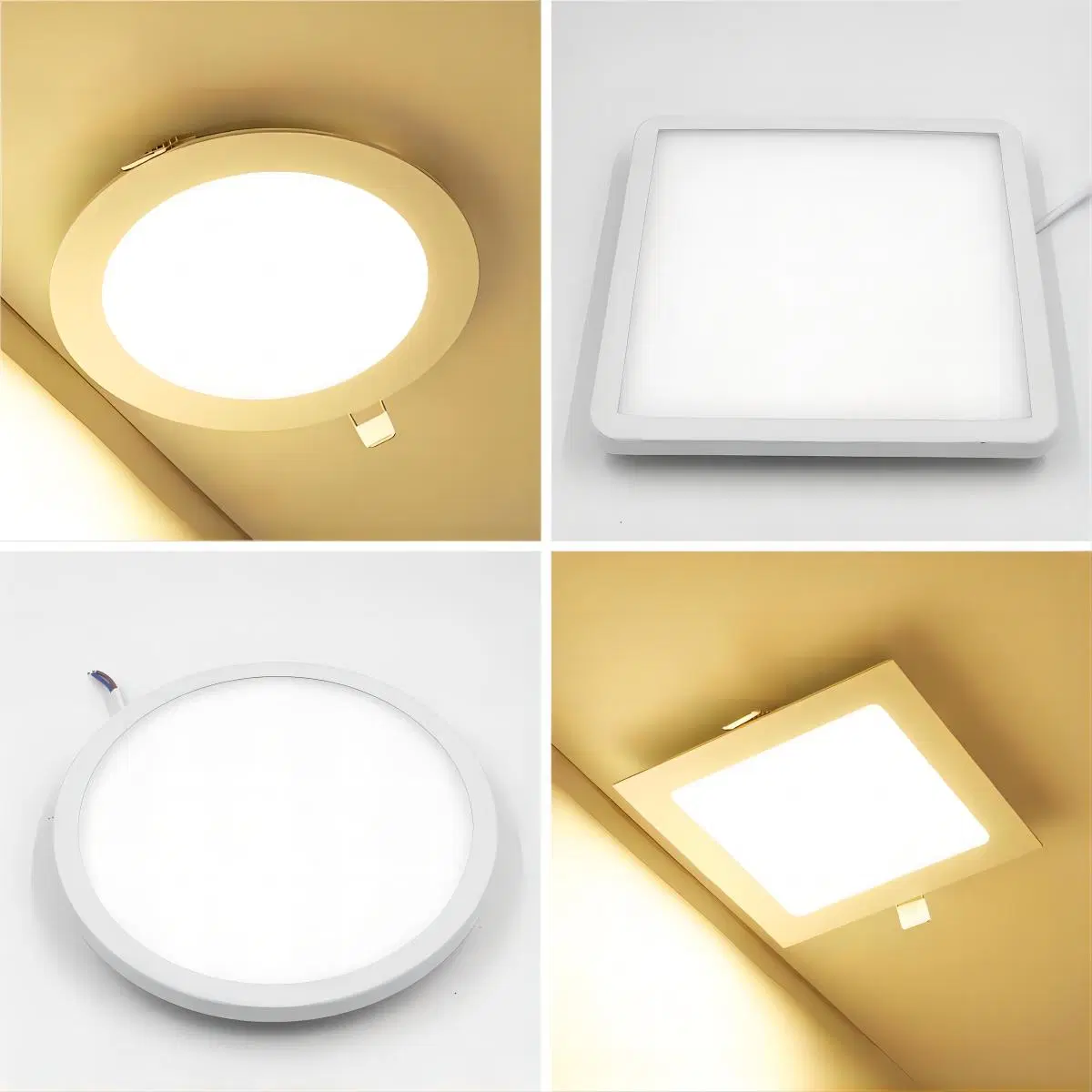 China Großhandel Guzhen Zhongshan Indoor Beleuchtung Fixture Qualitativ Hochwertiges Metall Kupfer Messing Aluminiumlegierung Eisen Edelstahl Runde runde LED Bedienfeldbeleuchtung